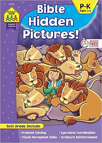 School Zone - Bible Hidden Pictures! Workbook - Ages 4 to 6, Preschool to Kindergarten, Christian... | Amazon (US)