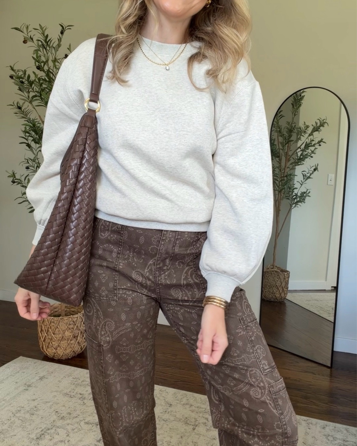 Walmart fall outfit with this puff sleeve sweatshirt (medium) and cargo pants (tts small long). #walmartfashion

#LTKOver40 #LTKmomlife #LTKootd