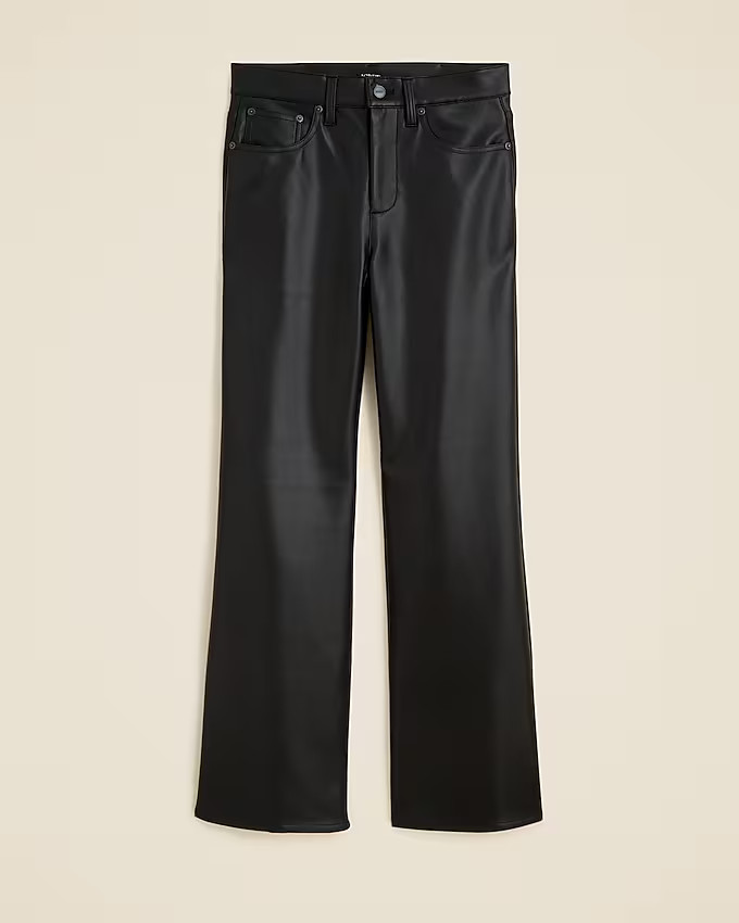Charley kickout cropped pant in faux leather | J. Crew US