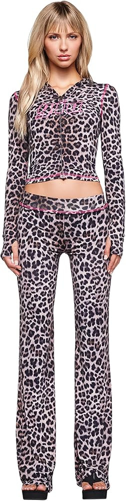 I.AM.GIA Women's Blare Semi Sheer Low Rise Flare Leg Trackpant | Amazon (US)