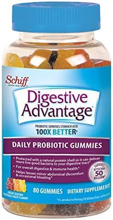 Digestive Advantage Daily Probiotic - Natural Fruit Flavor Gummies (80 Count In A Bottle), Helps ... | Amazon (US)