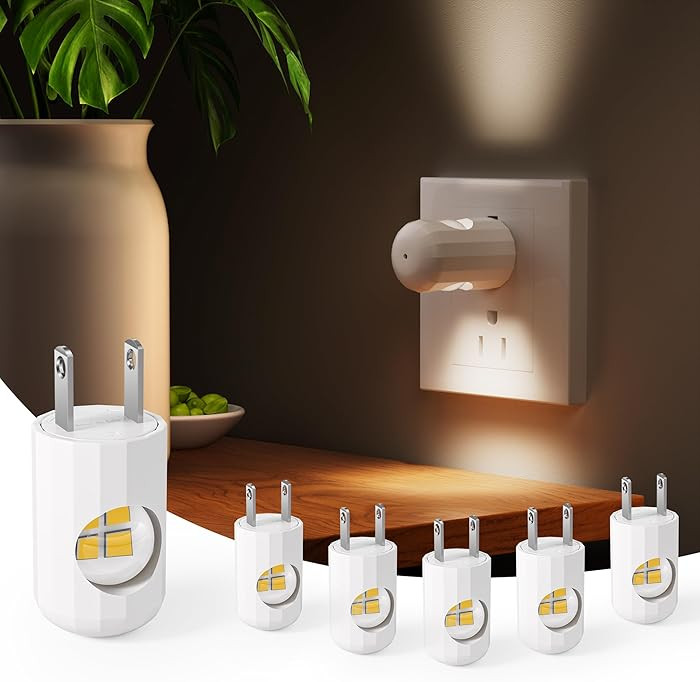 GEPLAD 6-Pack LED Night Light Plug-in Wall Outlet Light, Soft White 3000K,Dusk to Dawn Nightlight... | Amazon (US)