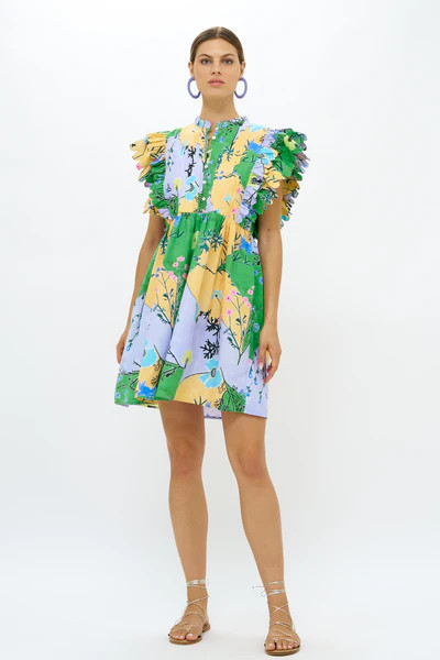 Scallop Pintuck Button Mini- Stockholm Green | Oliphant Design