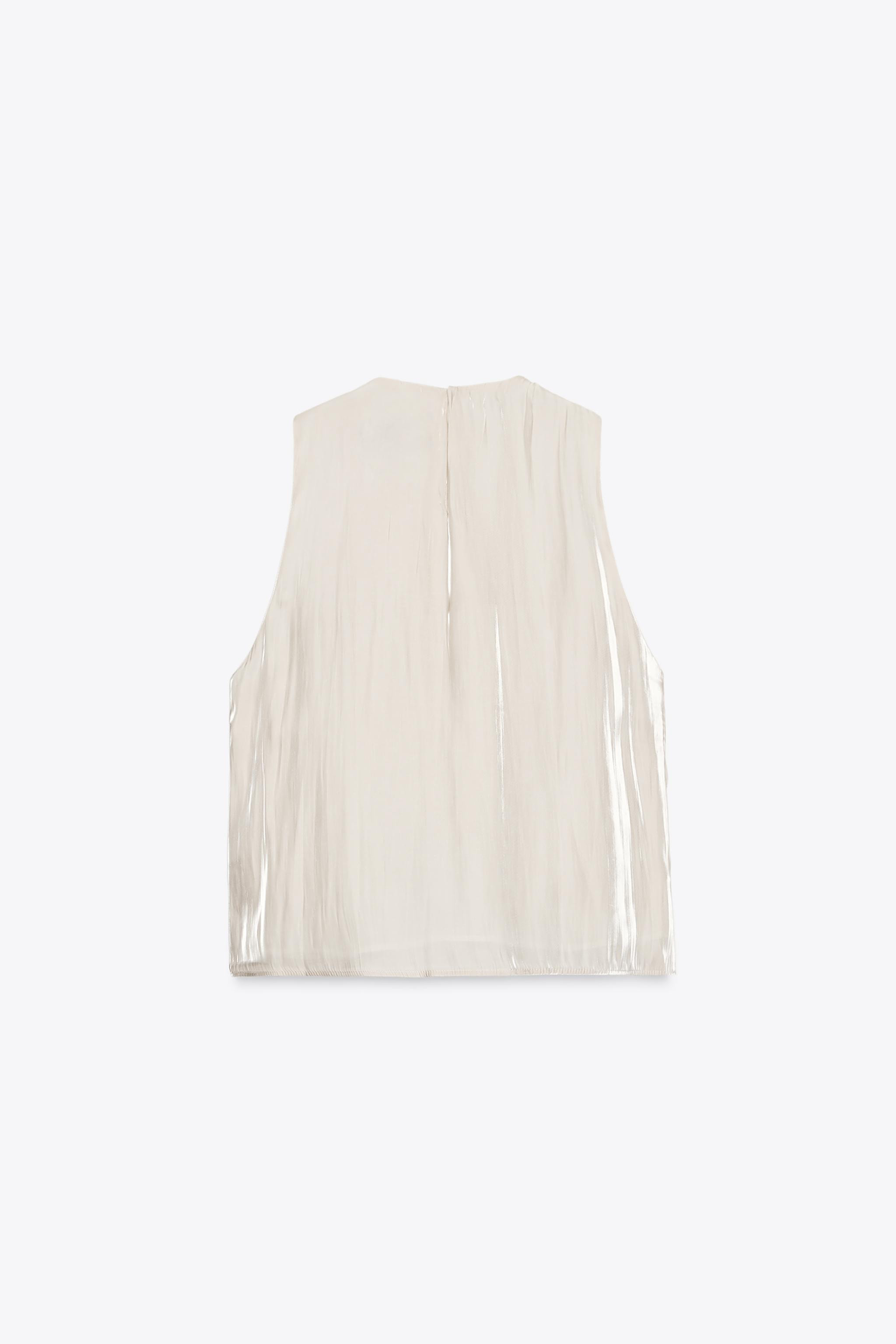 SHIMMER-EFFECT RUFFLED TOP | Zara UK