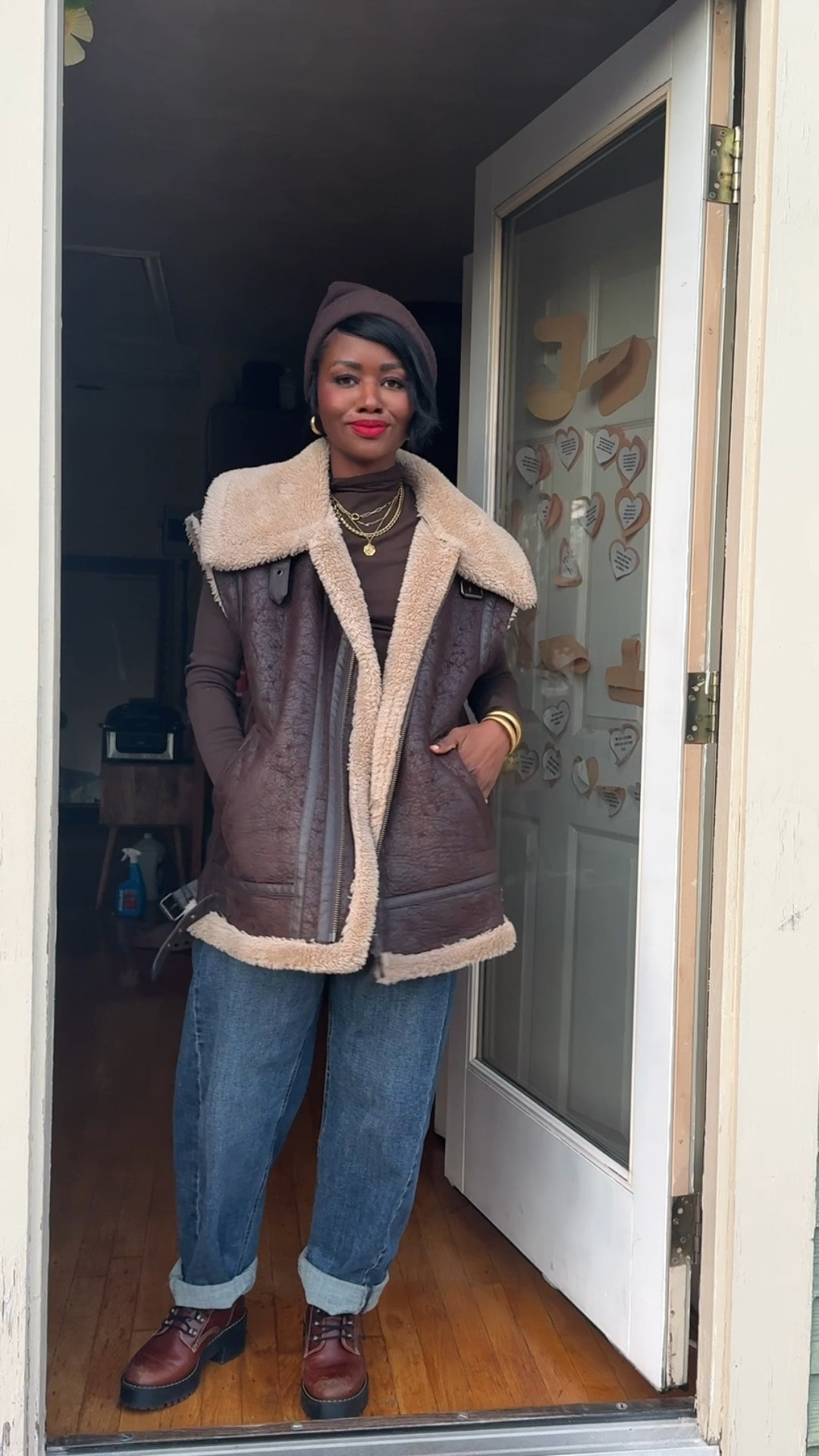 Winter fashion doesn’t have to be boring but it should be warm (at least here in New England). As a busy mom on the go I make sure my style is warm and cozy! I keep the colors in brown, blacks, greens, and beige and it helps me to style myself quickly. Try it! #

#LTKgrwm #LTKootd #LTKOver40