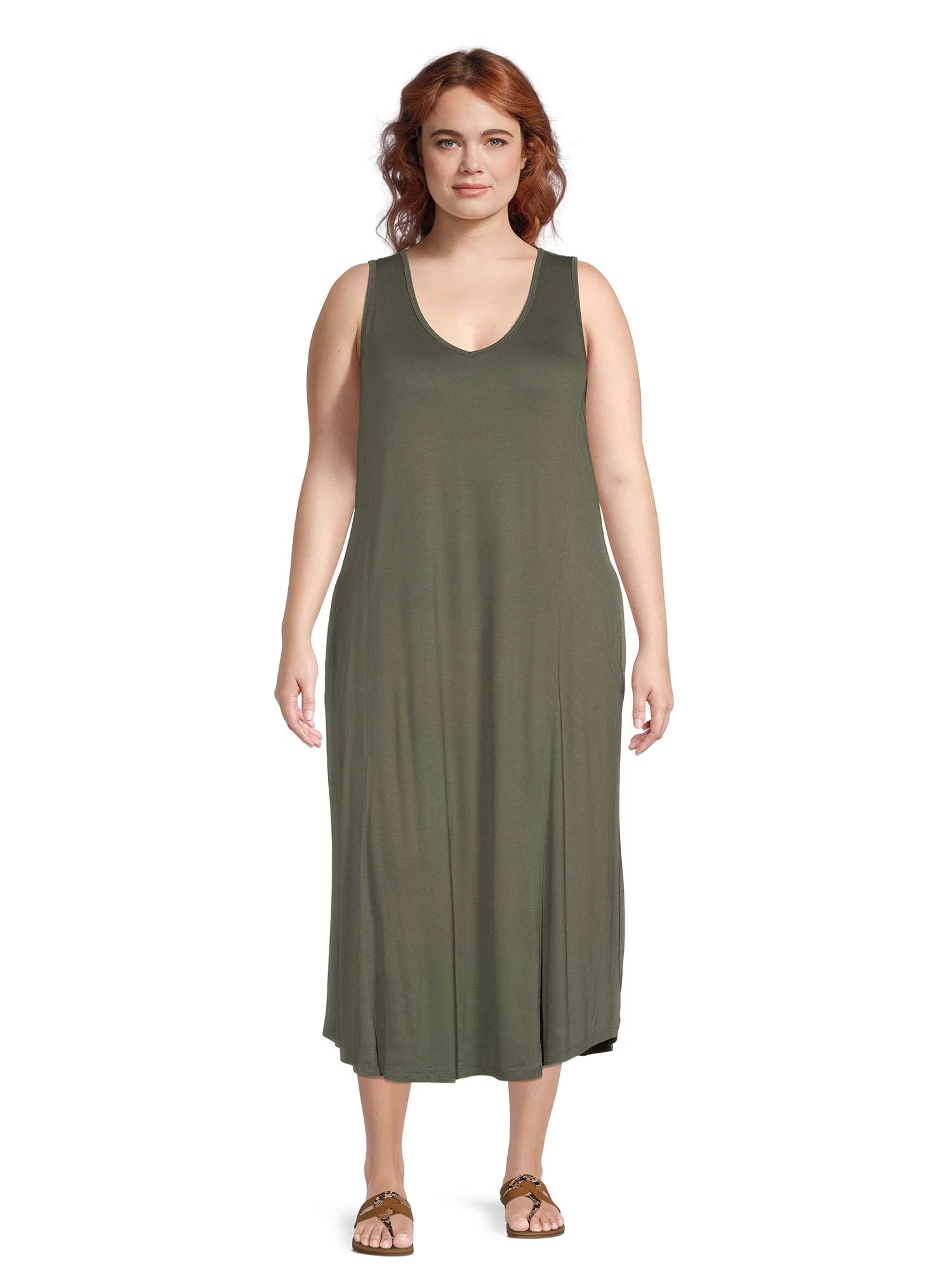 Terra & Sky Women's Plus Size Swing Tank Dress | Walmart (US)