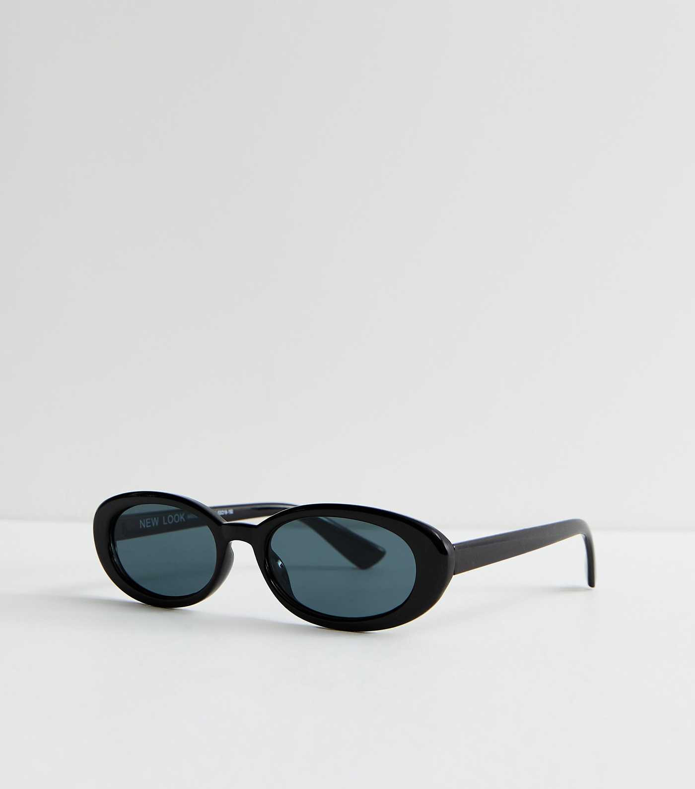 Black Oval Tinted Sunglasses | New Look | New Look (UK)