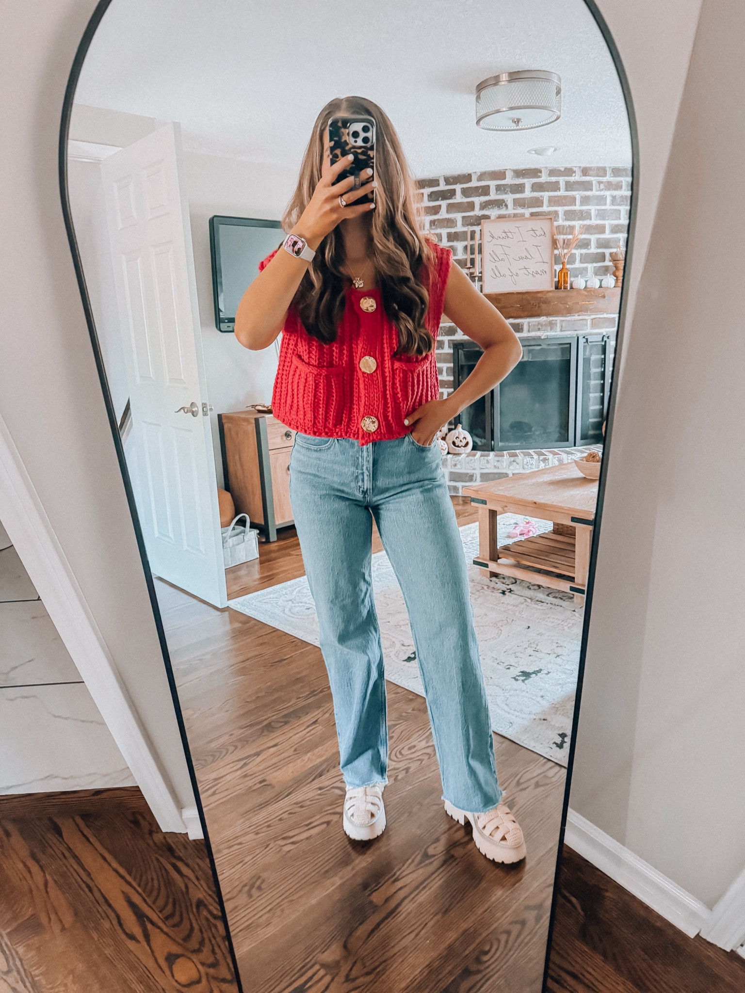 Love this viral Amazon sweater! Comes in so many colors and is super affordable! I am wearing a size small. Also love these denim straight leg jeans! I am in the curve love size 27/4. Jeans are on sale! 

#LTKFallSale #LTKStyleTip #LTKFindsUnder50