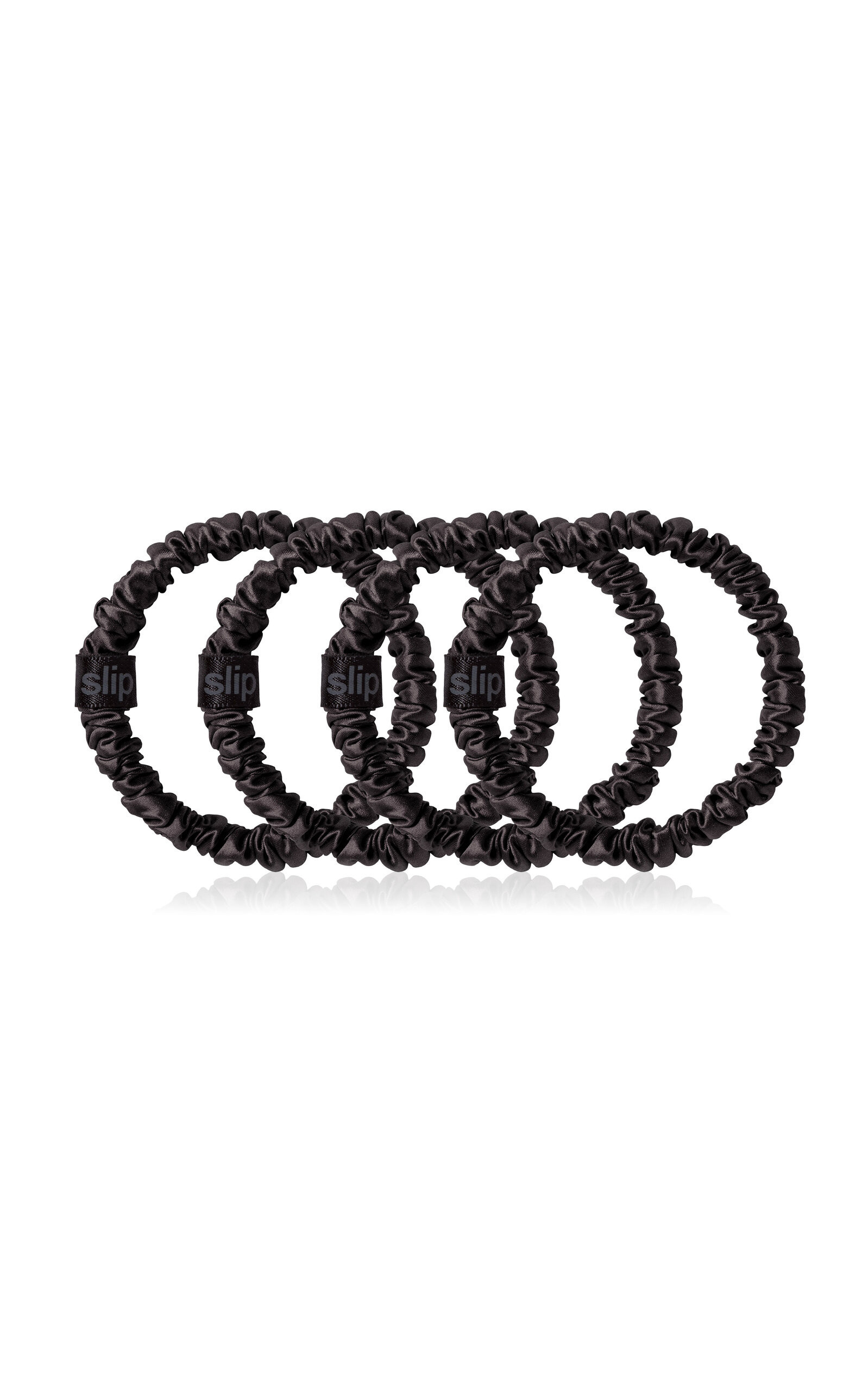 Slip Set-of-Four Silk Back to Basics Skinny Scrunchies - Moda Operandi | Moda Operandi (Global)