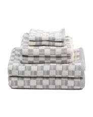6pc Jacquard Checkered Towel Set | Bed & Bath | Marshalls | Marshalls