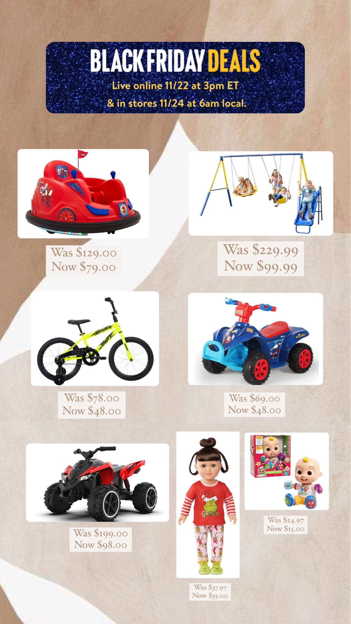 Black Friday Deals for toys @walmart

#LTKHoliday #LTKCyberWeek #LTKsalealert