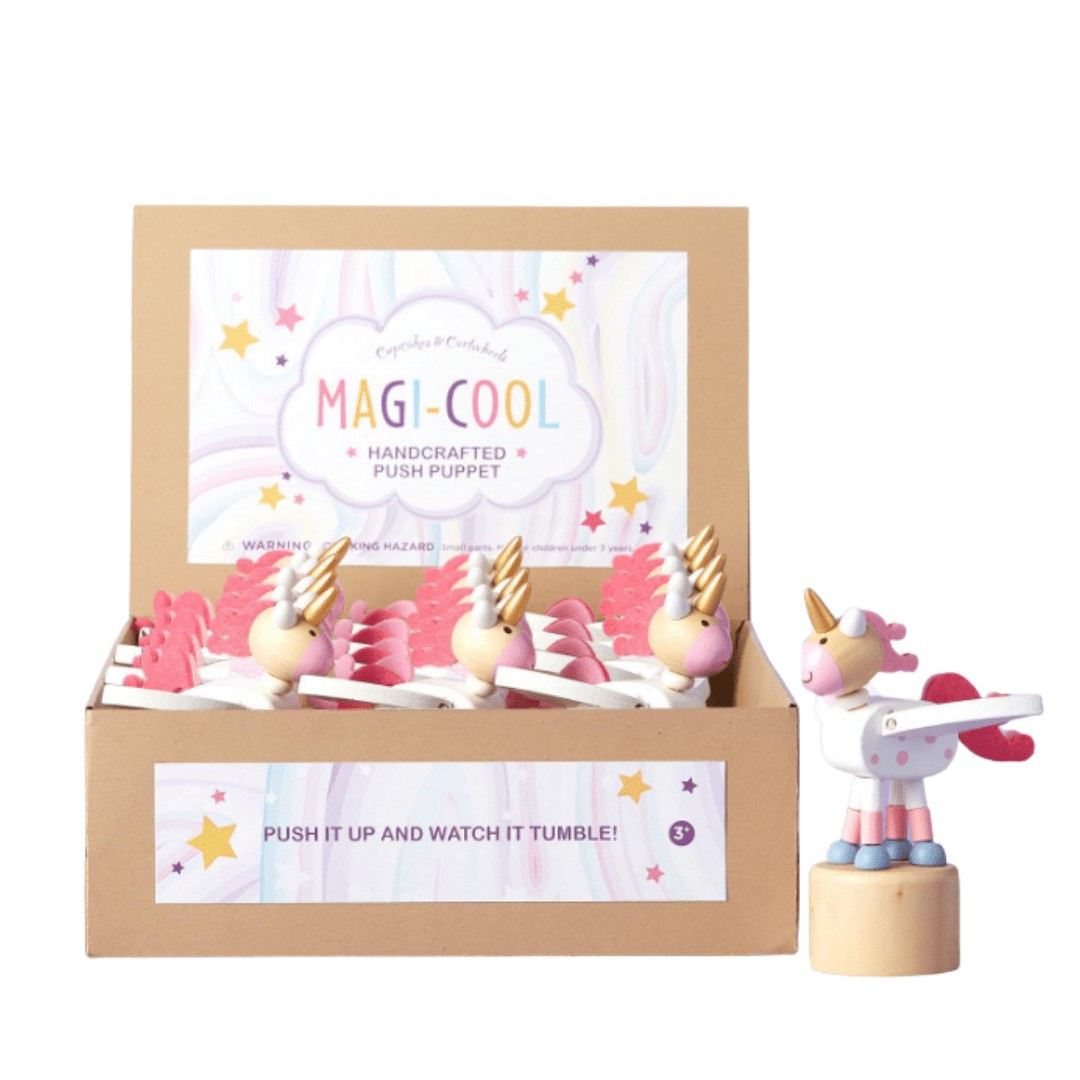 Magi-Cool Unicorn Pull-Back Racer and Push Puppets | Ellifox