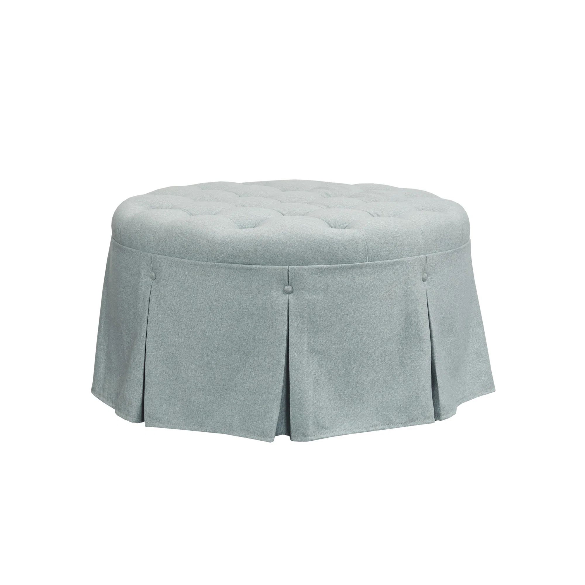 Martha Stewart Terri Button Tufted 32" Round Ottoman & Reviews | Wayfair | Wayfair North America