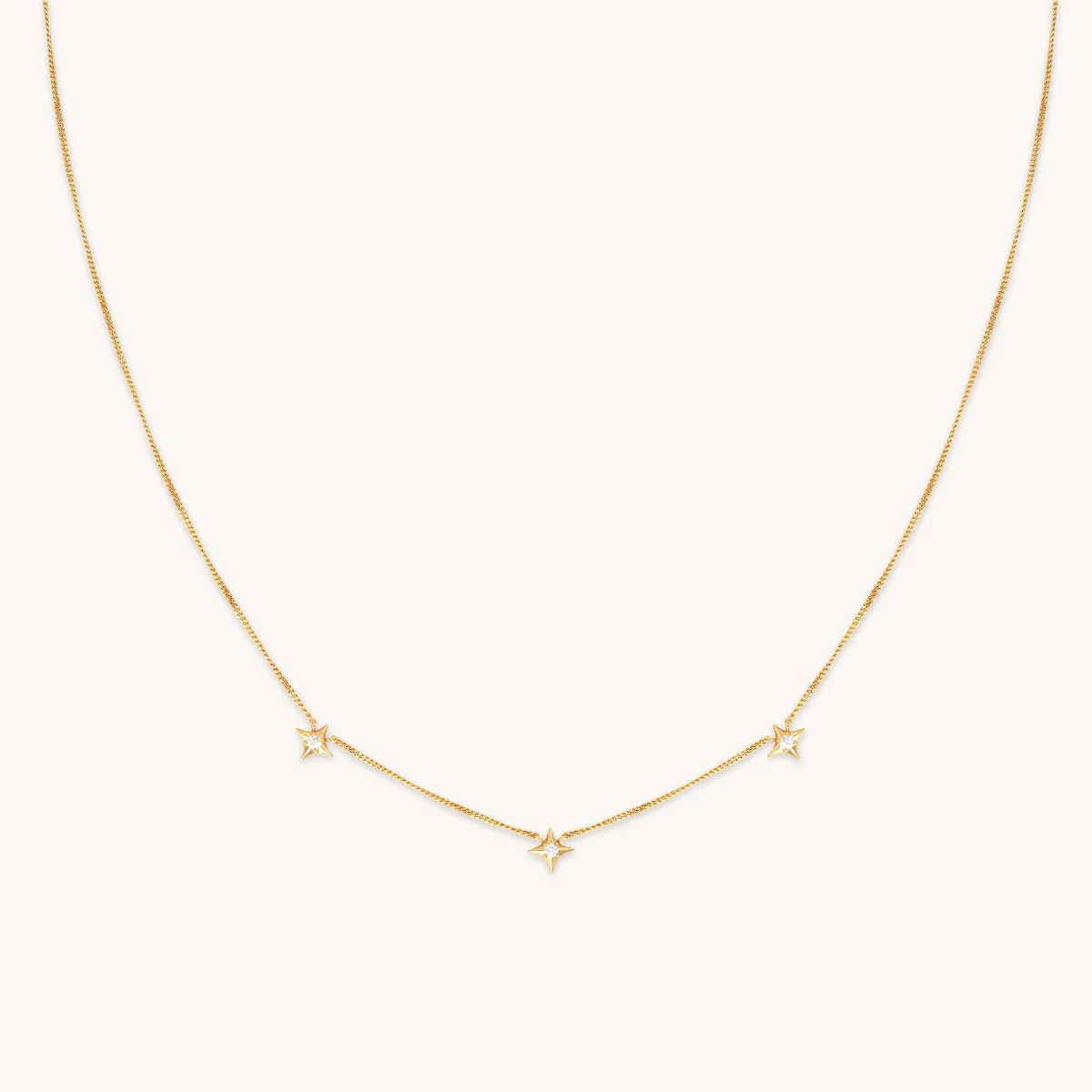 Cosmic Star Charm Necklace in Gold | Astrid & Miyu UK