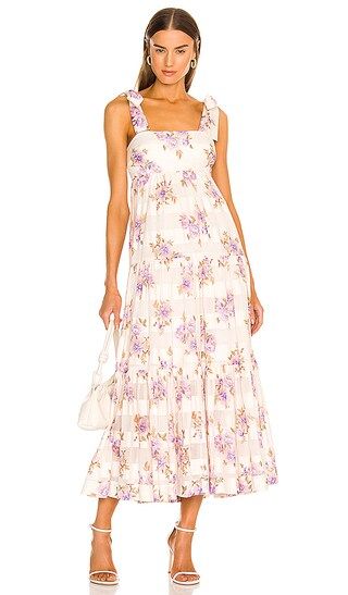 Rosa Striped Picnic Dress in Lilac Rose | Revolve Clothing (Global)