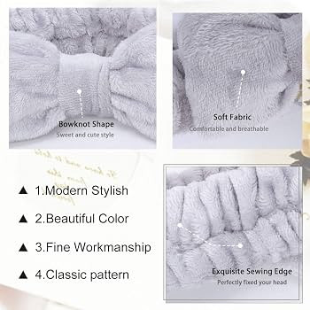 LADES Facial Headband - Terry Cloth Headbands for Face Washing,Skin Care,Makeup,Bow Spa Hair Head... | Amazon (US)