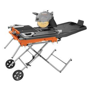 RIDGID 15 Amp 10 in. Wet Tile Saw with Portable Stand R4093 - The Home Depot | The Home Depot