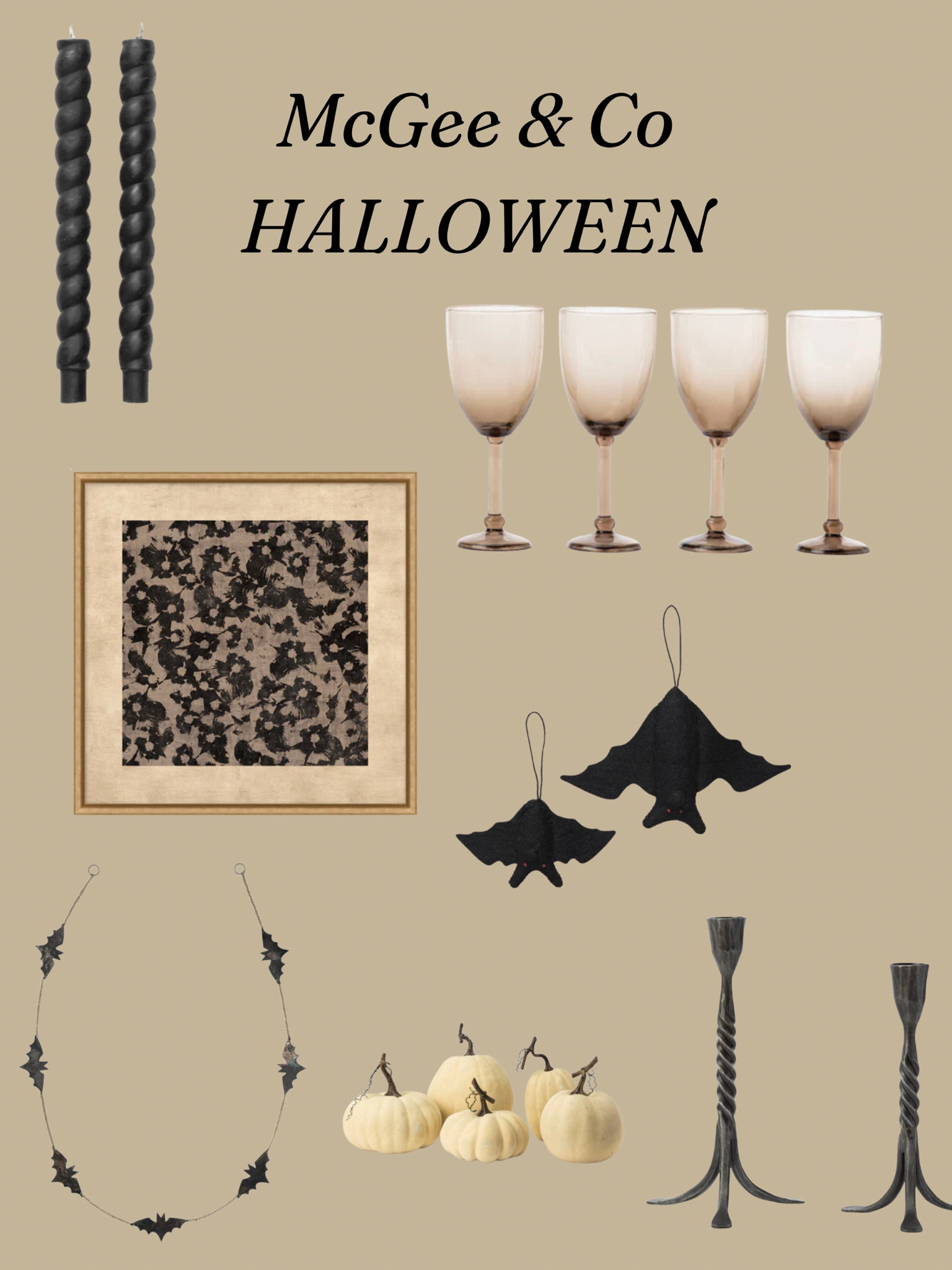 A pretty and spooky Halloween by McGee and Co 👻 

Halloween decorations, Halloween party, black candles, black decorations, moody 

#LTKfindsunder50 #LTKHalloween #LTKhome