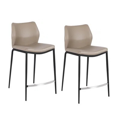 Modern Upholstered Counter Stools with Metal Frame (Set of 2) – Comfortable Bar Height Chairs for Kitchen Island or Dining Area | Wayfair North America