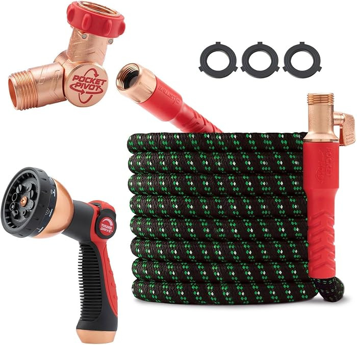 Pocket Hose Ballistic Double UV 50 FT Expandable Garden Hose, Pocket Pivot | Amazon (US)