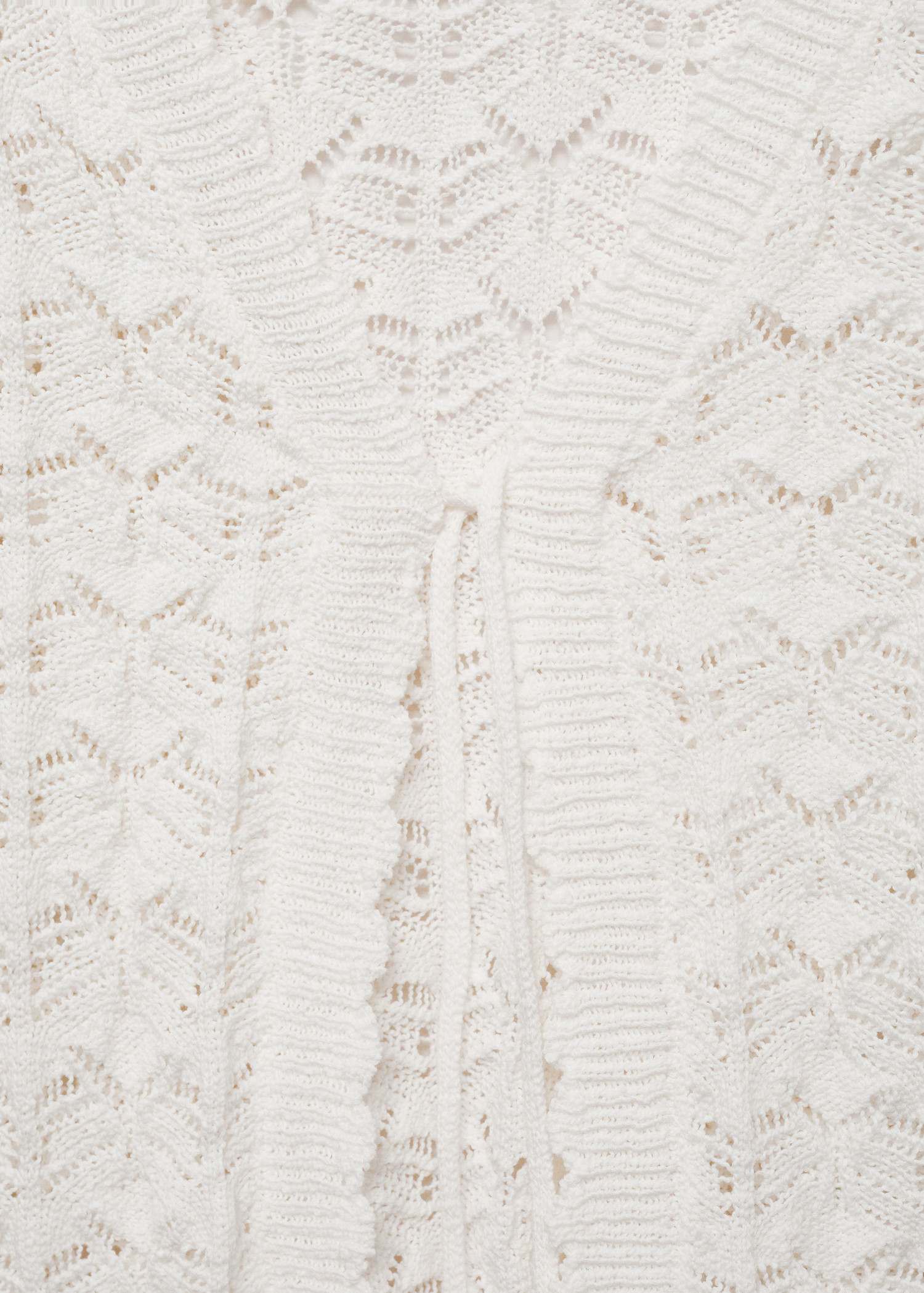 Crochet cardigan with bow closure - Women | MANGO USA | Mango (US/MX/AU)