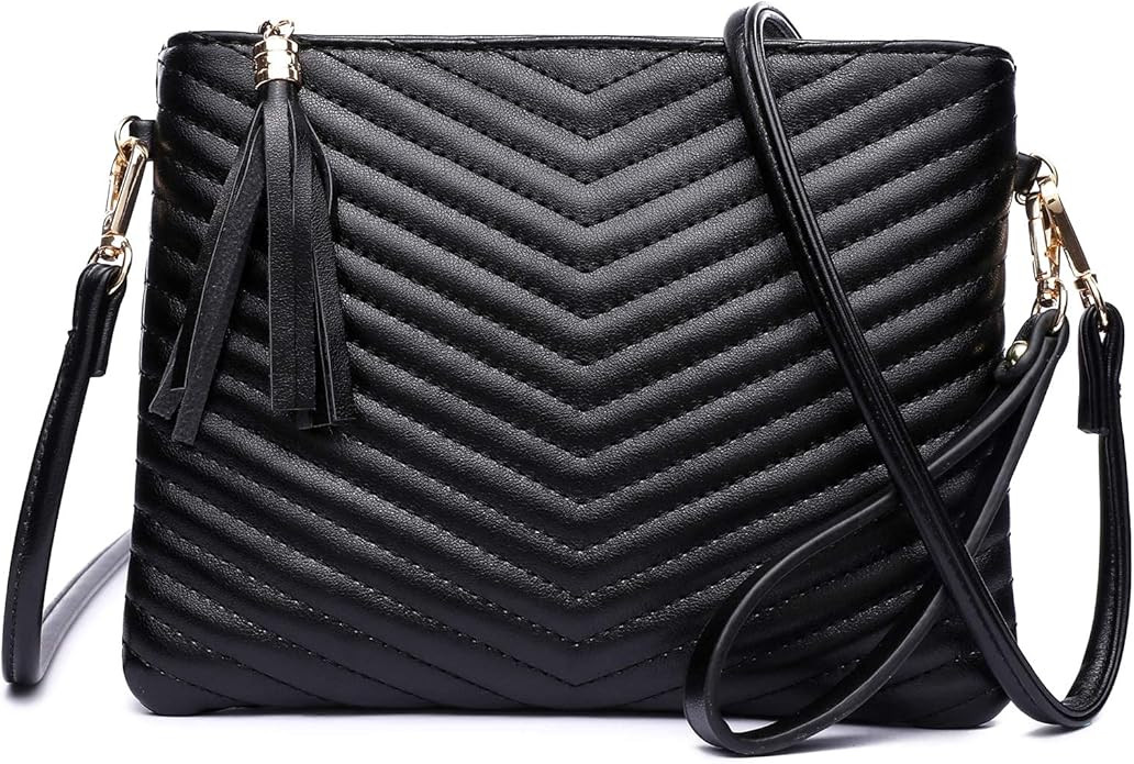 Small Crossbody Bags for Women, Trendy Vegan Leather Shoulder Purses, Clutch Wallet with Wristlet... | Amazon (US)