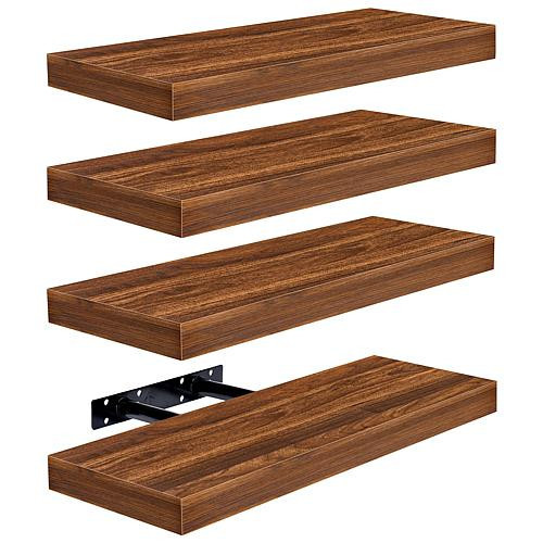 Sorbus Floating Faux Wood Wall Shelves 16.25"" x 5.5 | HSN