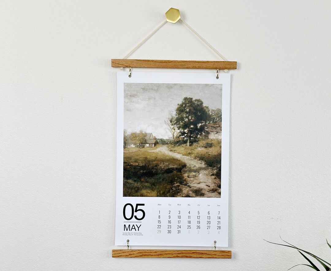 LARGE 2023 WALL Calendar, Vintage Landscape Calendar, 11x17, Oak Hanger | Etsy (US)