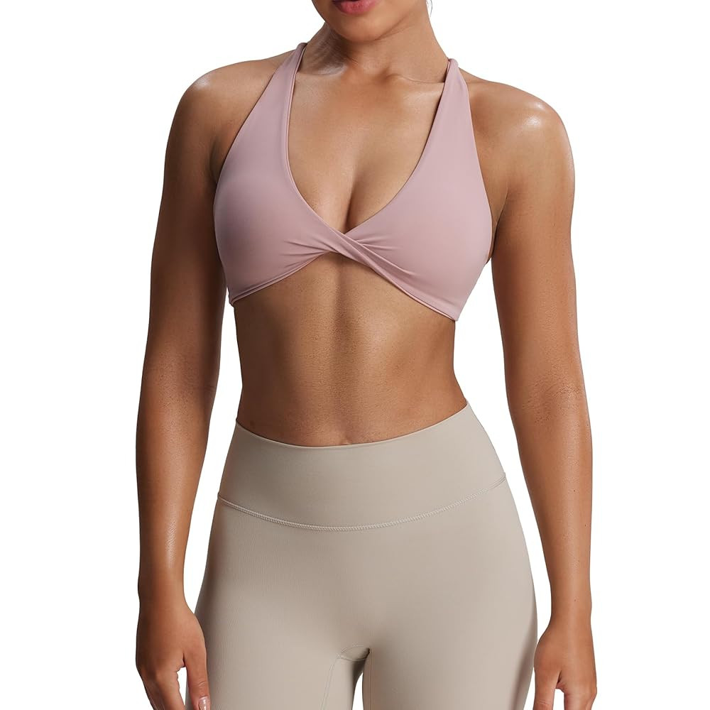 Aoxjox Women's Workout Sports Bras Fitness Sienna Low Impact Bra Yoga Crop Tank | Amazon (US)