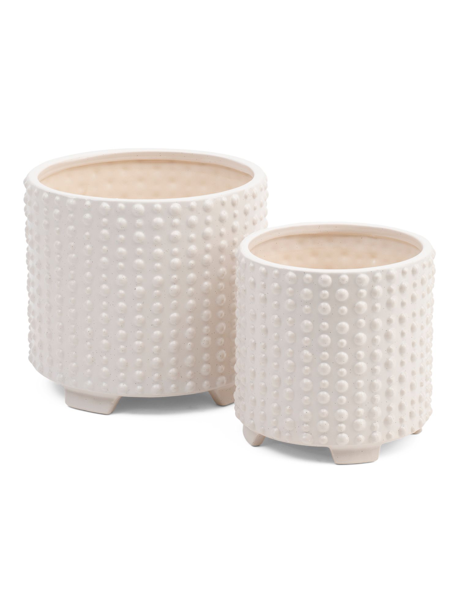 Set Of 2 Ceramic Footed Bubble Planters | TJ Maxx