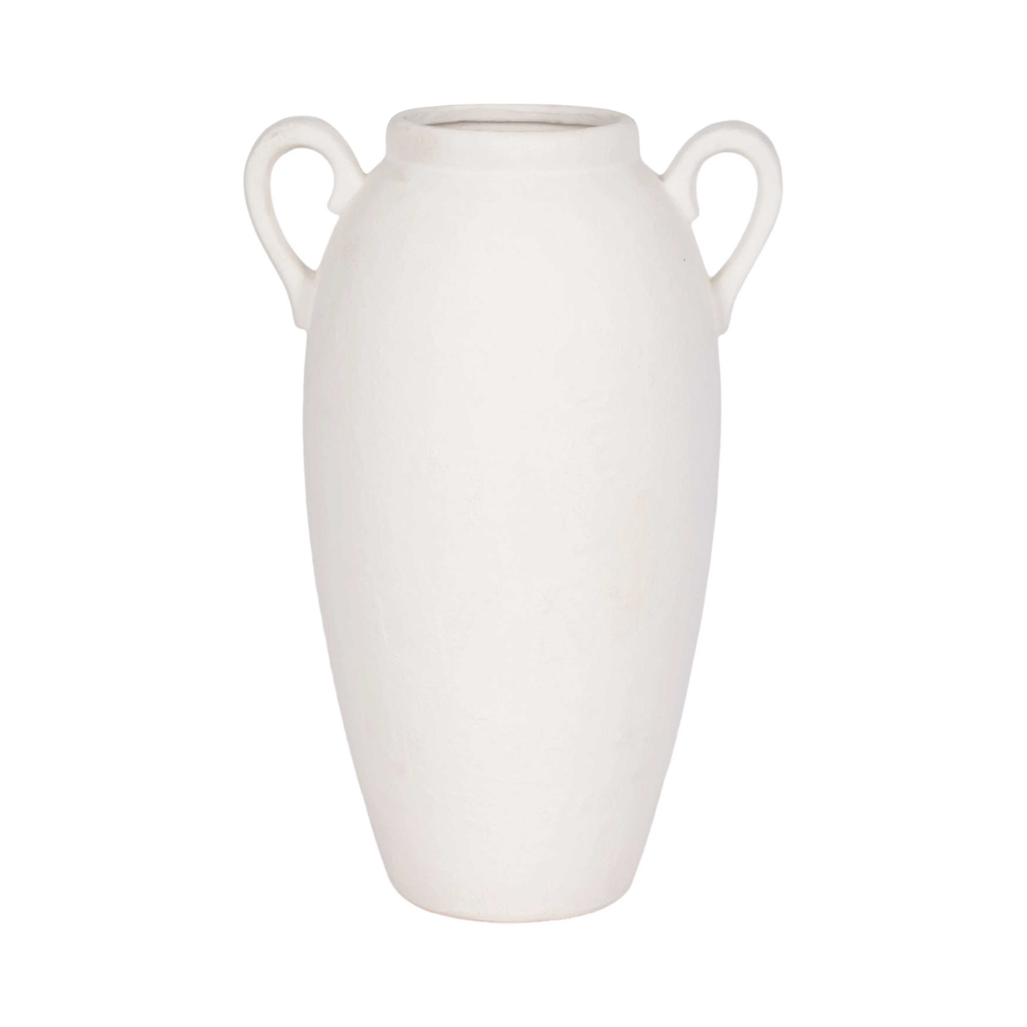 Birch Lane™ Rachael Neutral Stoneware White Textured Amphora Jug with Handles Vase & Reviews | ... | Wayfair North America