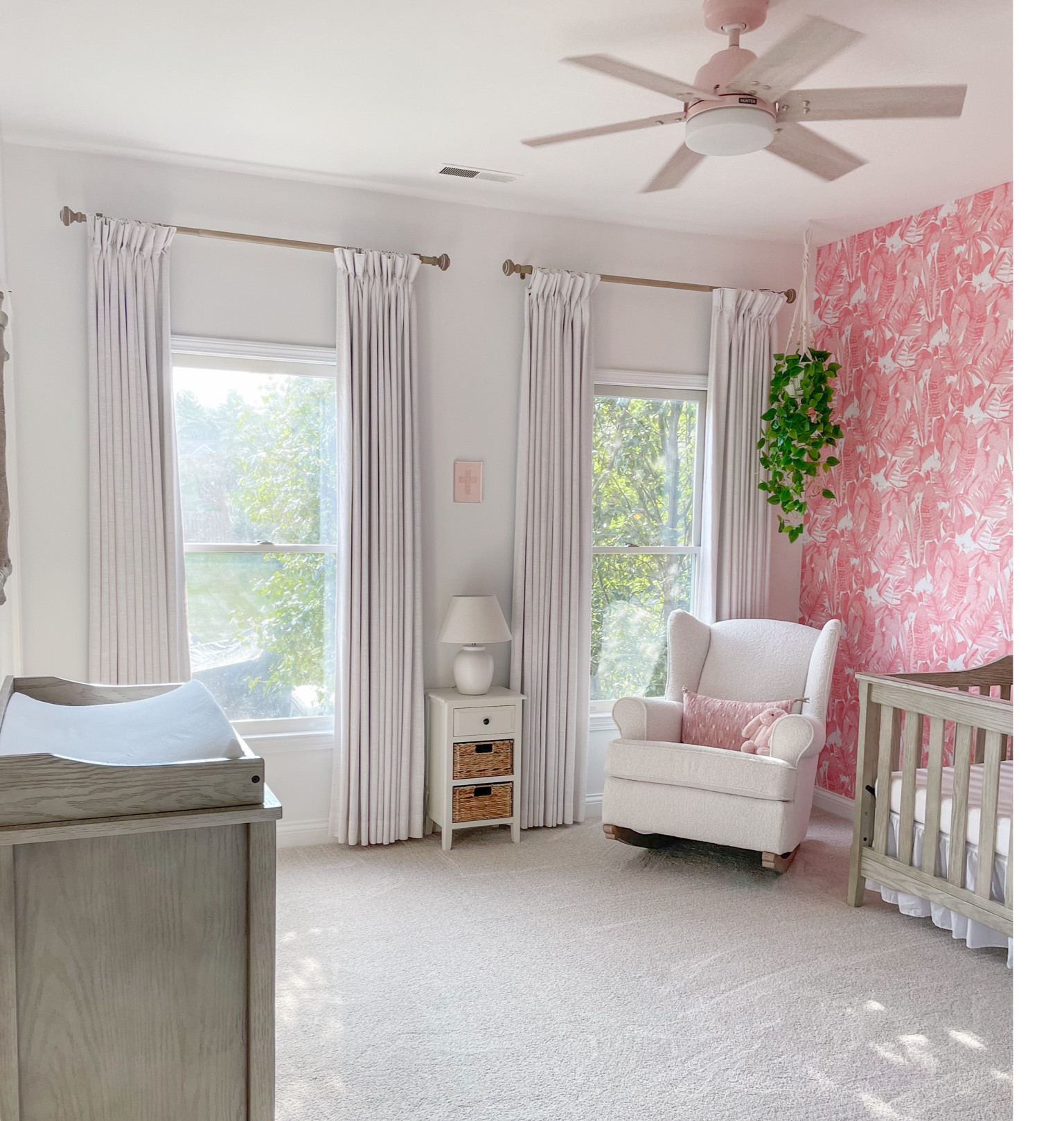 CURTAINS:
100% blackout.
Linen curtains in
BEIGE WHITE.
Header style: pinch pleat.
These are memory trained.
#LTKbaby #LTKhome

#LTKhome