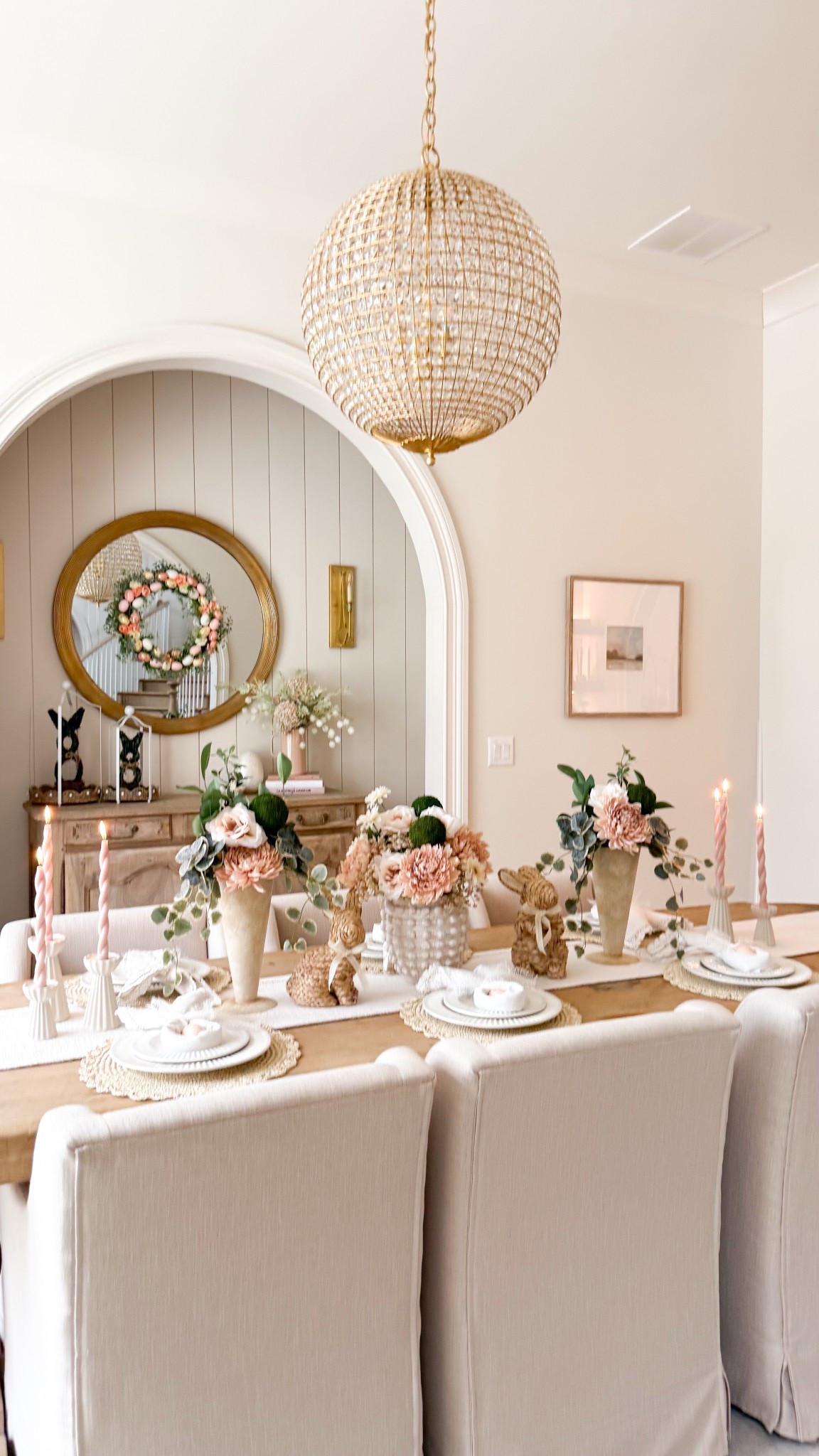 Easter dining room decor and tablescape 

#LTKHome #LTKParties #LTKSeasonal