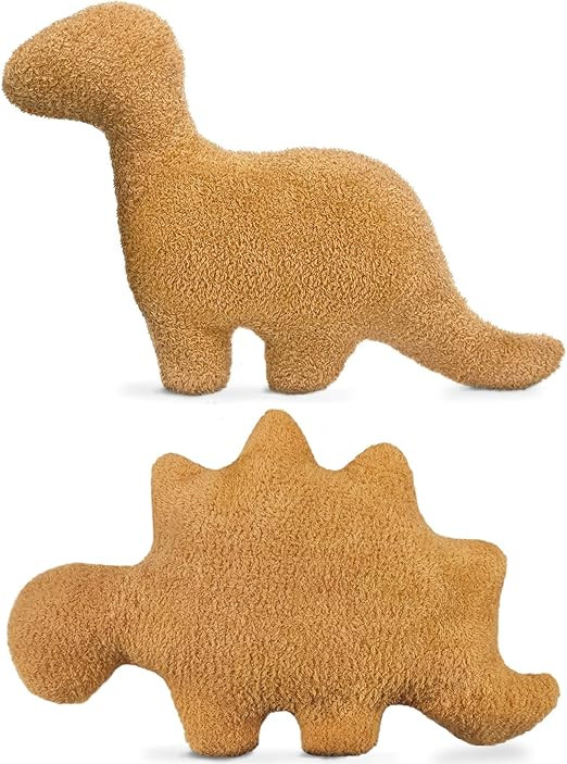 Aiideals 2 Pack Dino Chicken Nuggets Pillow Set, Dino Chicken Nuggets Plush, Funny Pillows Gifts ... | Amazon (US)