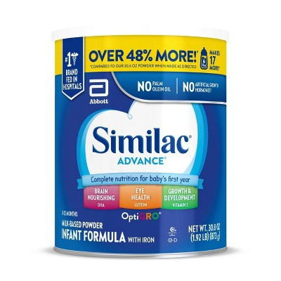 Similac Advance Infant Formula with Iron Powder - 30.8oz | Target