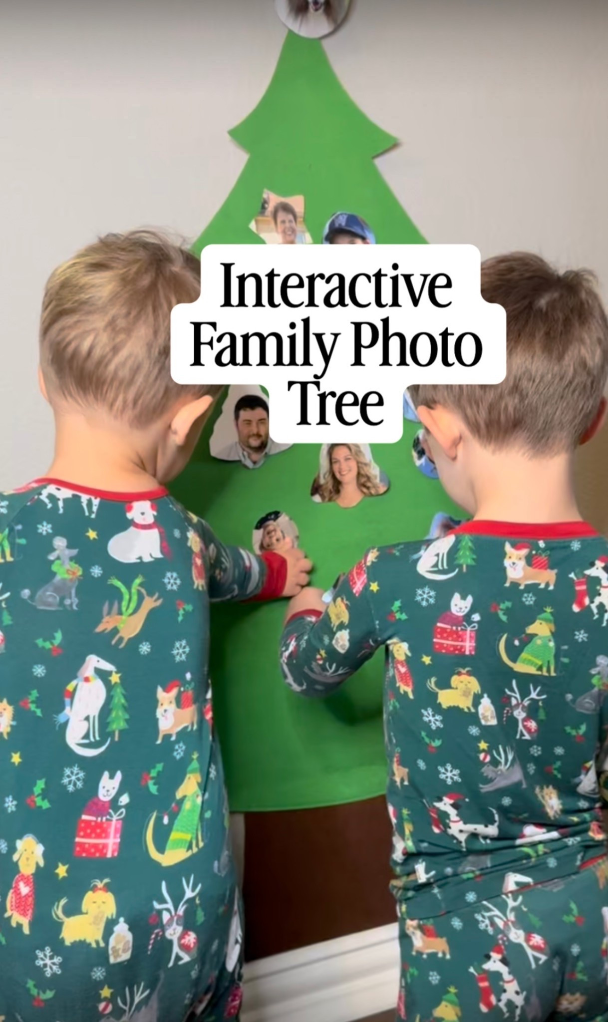 Kids LOVE seeing themselves — here’s how I turned that into a Christmas activity. 

✨Amazon Felt Tree
✨Print pictures with Canon Selphy 
✨Cookie cutter to trace shapes 
✨Cut & add Velcro 
✨TA DA! Interactive photo tree!

We’ve been going over names, rhyming, beginning sounds, shape & size of the ornaments. Play based learning! 

We love this activity, and just keep adding more updated photos each year!