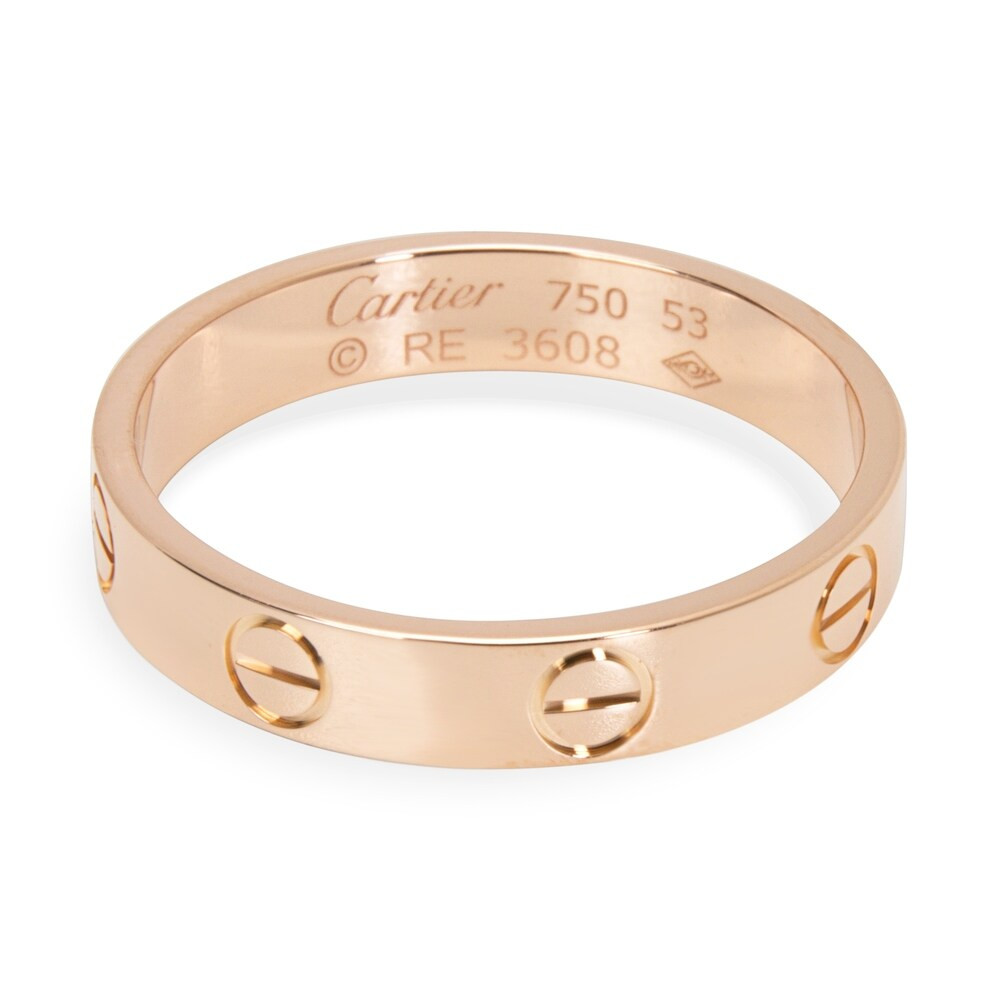 Pre - Owned Cartier Love Ring in 18KT Rose Gold 4mm Size - 6.5 | Bed Bath & Beyond