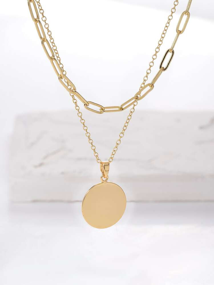 Collana a strati pendente rotondo | SHEIN