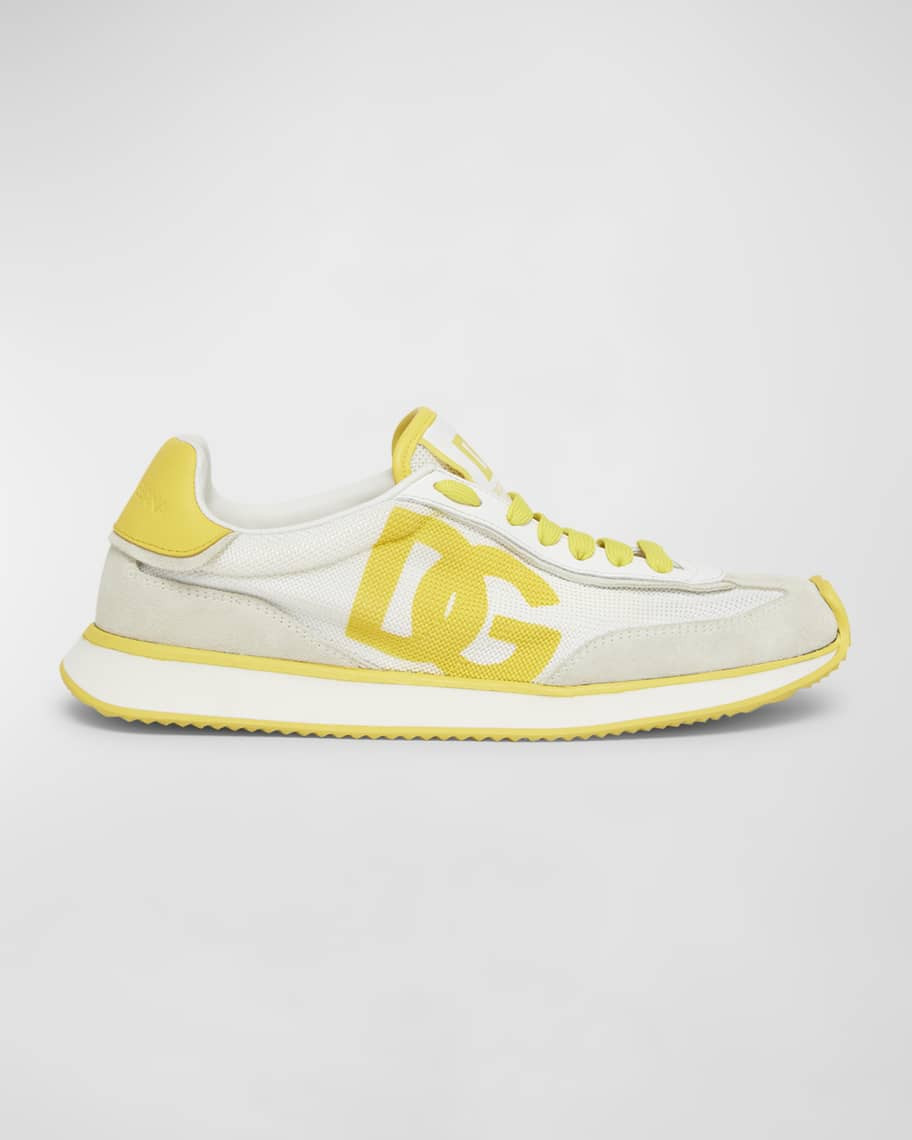 Mixed-Material DG Cushion Sneakers | Neiman Marcus