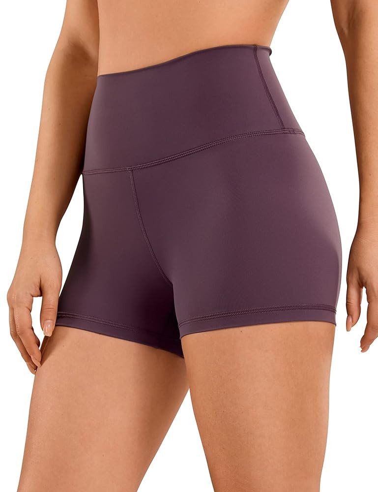 CRZ YOGA Women's Naked Feeling Biker Shorts - 3 Inches High Waisted Yoga Workout Running Spandex | Amazon (US)
