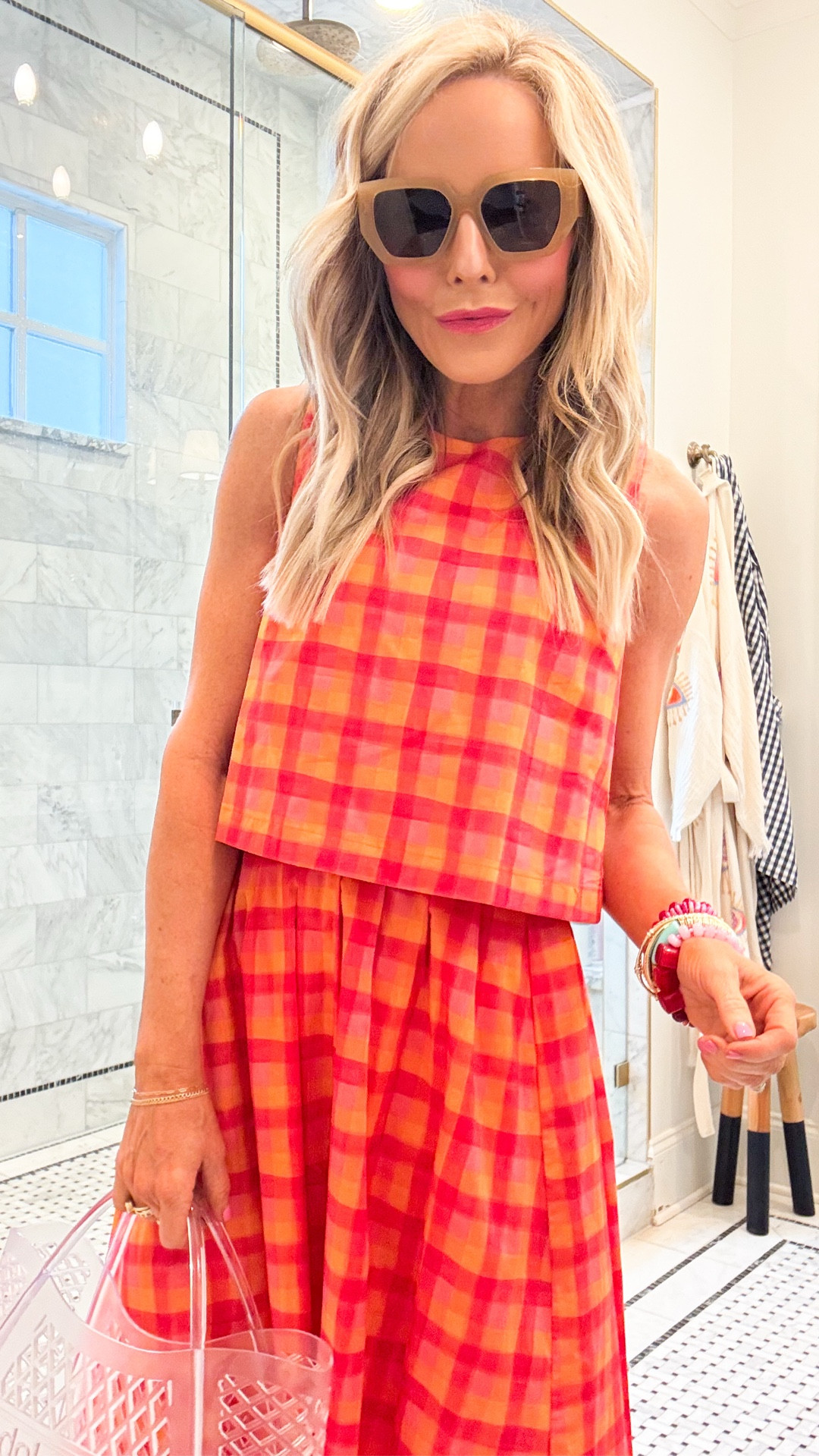 the perfect spring set!! wearing XS in top and skirt • 

#LTKdayinmylife #LTKgrwm #LTKOver40