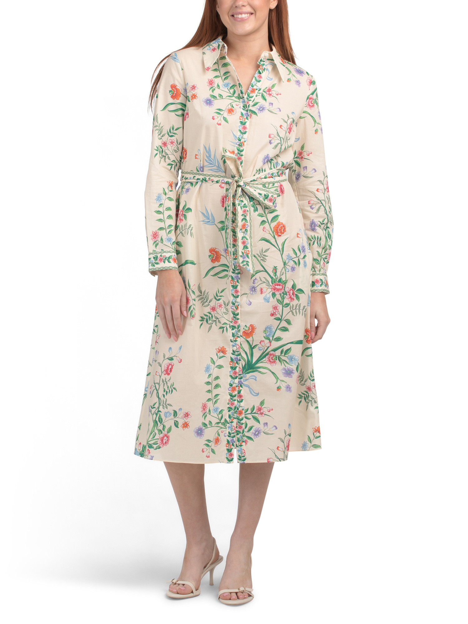 Long Sleeve Printed Collared Dress | Casual Dresses  | Marshalls | Marshalls