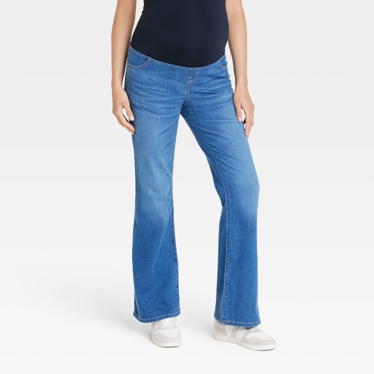 Over Belly High-Rise Denim Flare Maternity Pants - Isabel Maternity by Ingrid & Isabel™ | Target