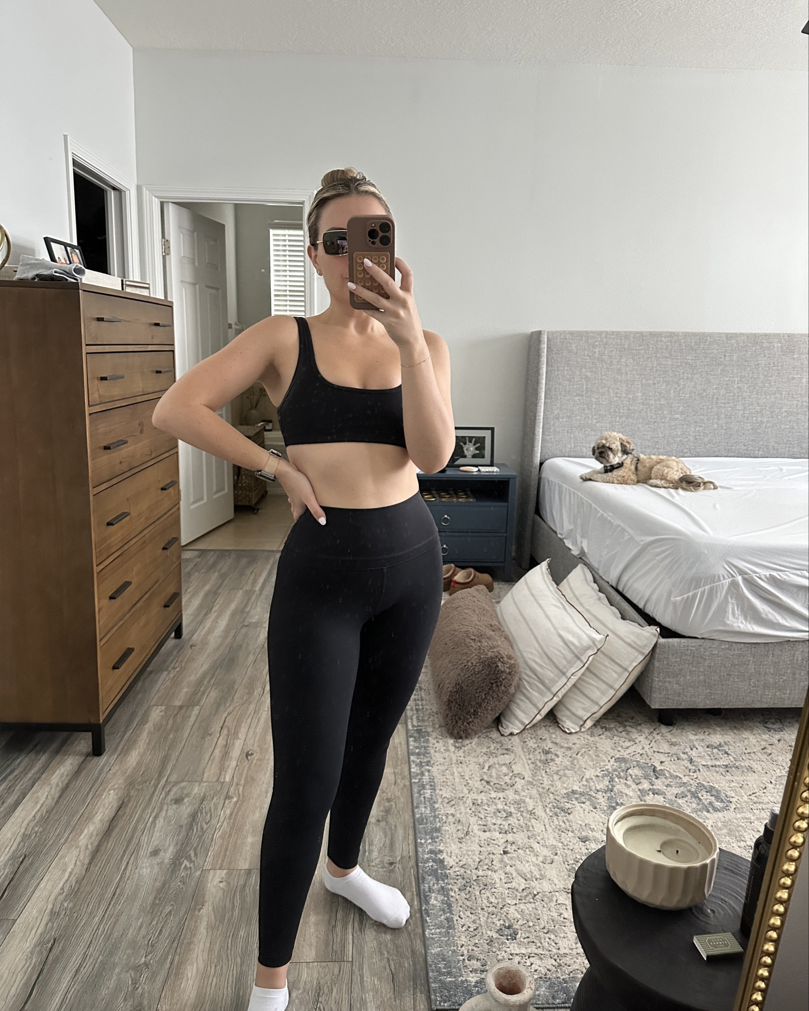 My favorite Amazon workout set! Feels like butter & very similar to LuLu 🖤✔️ *wearing XS in both 

#LTKFindsUnder50 #LTKActive