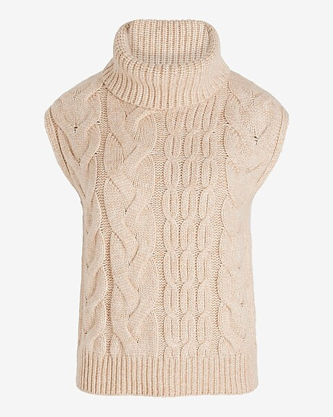 Cable Knit Turtleneck Sweater Vest | Express