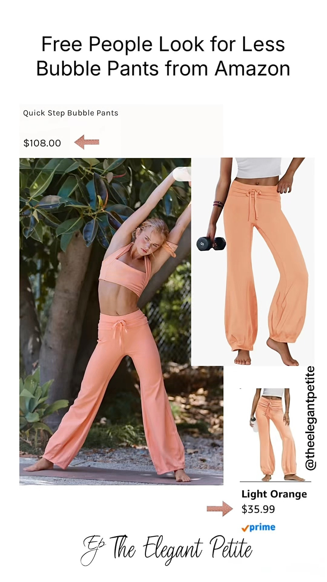 Free People Look for Less Bubble Pants from Amazon 
Follow me for more inspiration. Affordable fashion items with a touch of luxury.                      Perfect for workouts, off-duty days, and every move in between, these essential active pants feature a flattering bell curve hem for added shape and mobility.
Fitted; high-rise waist; bubble silhouette.  #elegantstyle #styleinspo
#designerinspired
#designeramazonfashion
#freepeoplelookforless

#LTKootd #LTKPetite