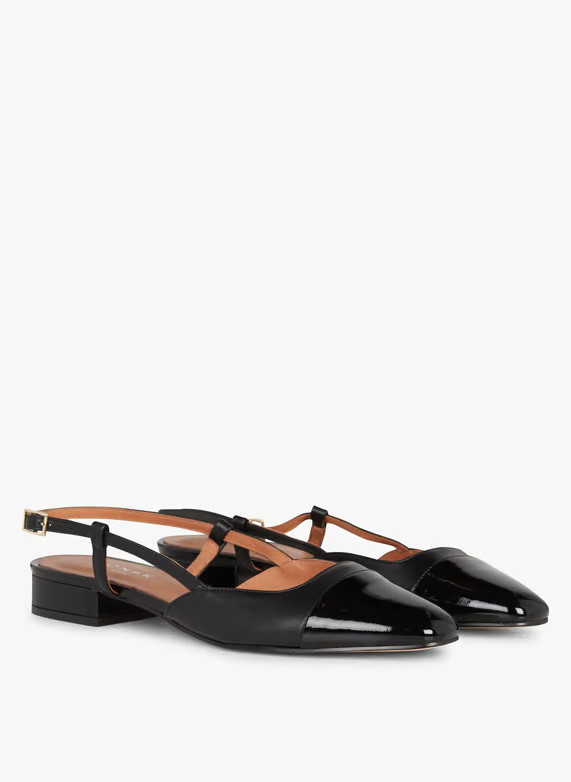 BALLERINES OUVERTES EN CUIR VERNIS NOIR NOIR JONAK - FEMME | Place des Tendances | Place des tendances (FR)