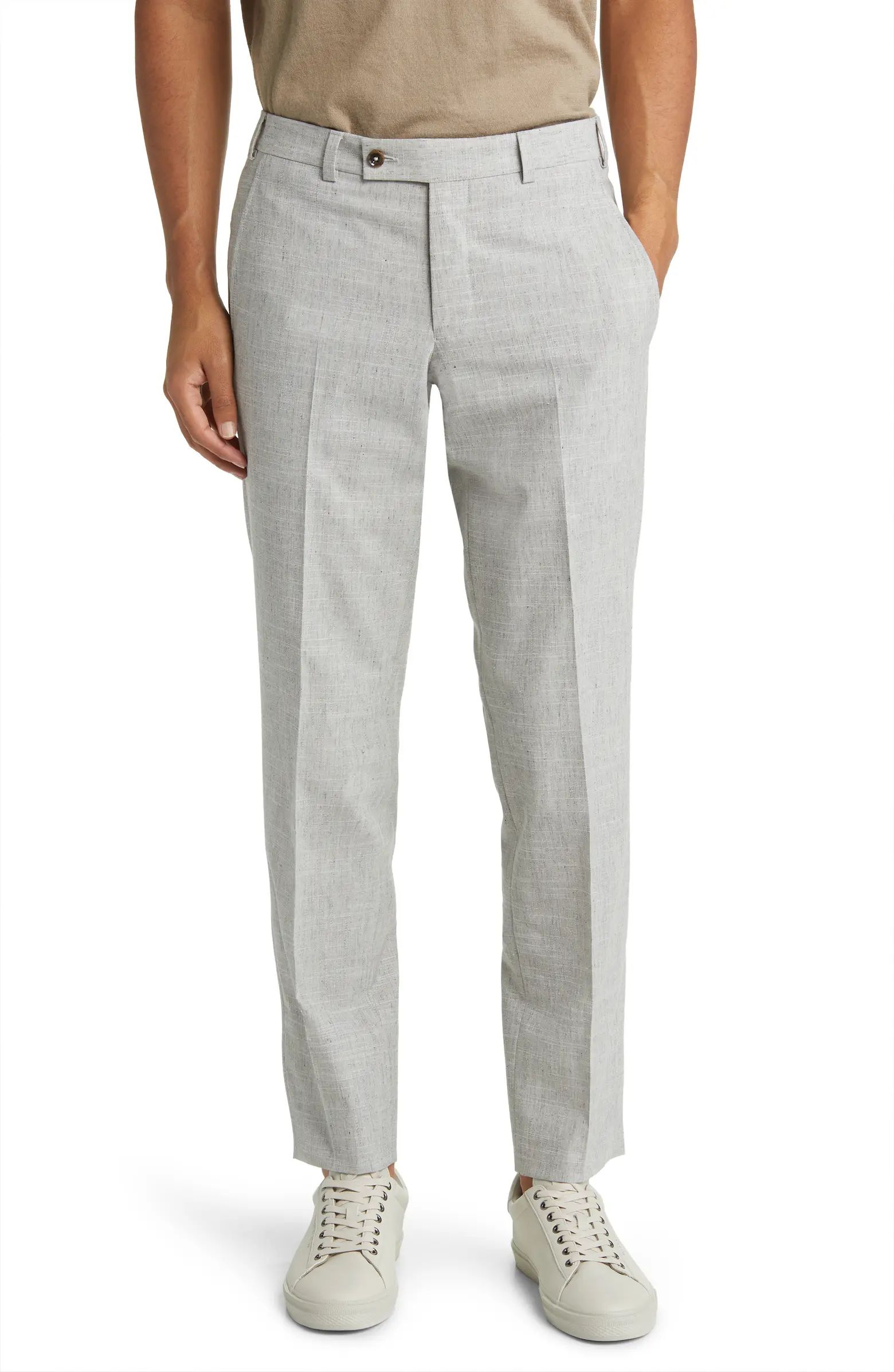 Jerome Trim Fit Soft Constructed Stretch Wool Blend Tapered Leg Pants | Nordstrom