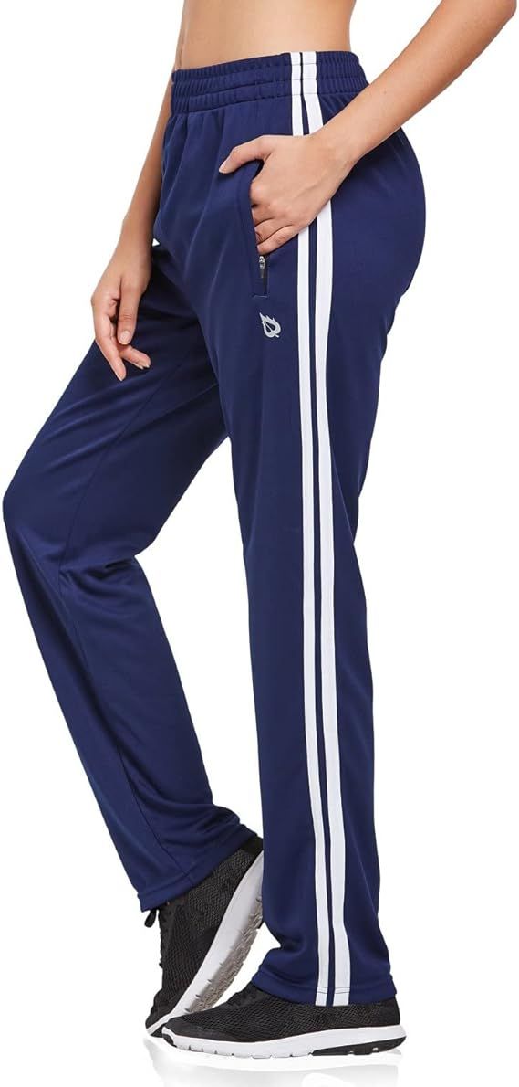 BALEAF Women's Track Pants Athletic Running Sweatpants with Zipper Pockets Sports Jogging Sweat P... | Amazon (US)