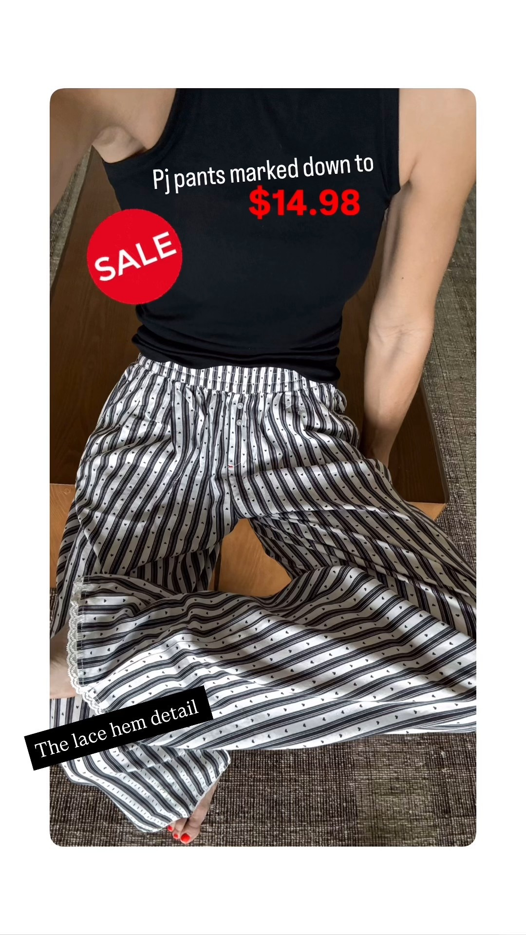 🚨SALE
I’m so picky with pj pants — they have to be super soft, LOOSE, and sleep cool. These are my faves and they’re 70% off. Only $15!!
They fit true to size I’m wearing a medium and they skim the top of my feet. More prints available but sizes are selling fast.

#LTKdayinmylife #LTKmomlife #LTKOver40